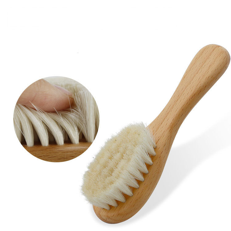 Baby Wool Brush Set, Baby Shower, Scrubbing Brush, Shower Comb