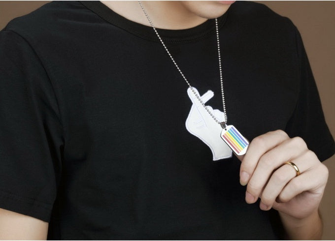 Pride Dog Tag Pendant