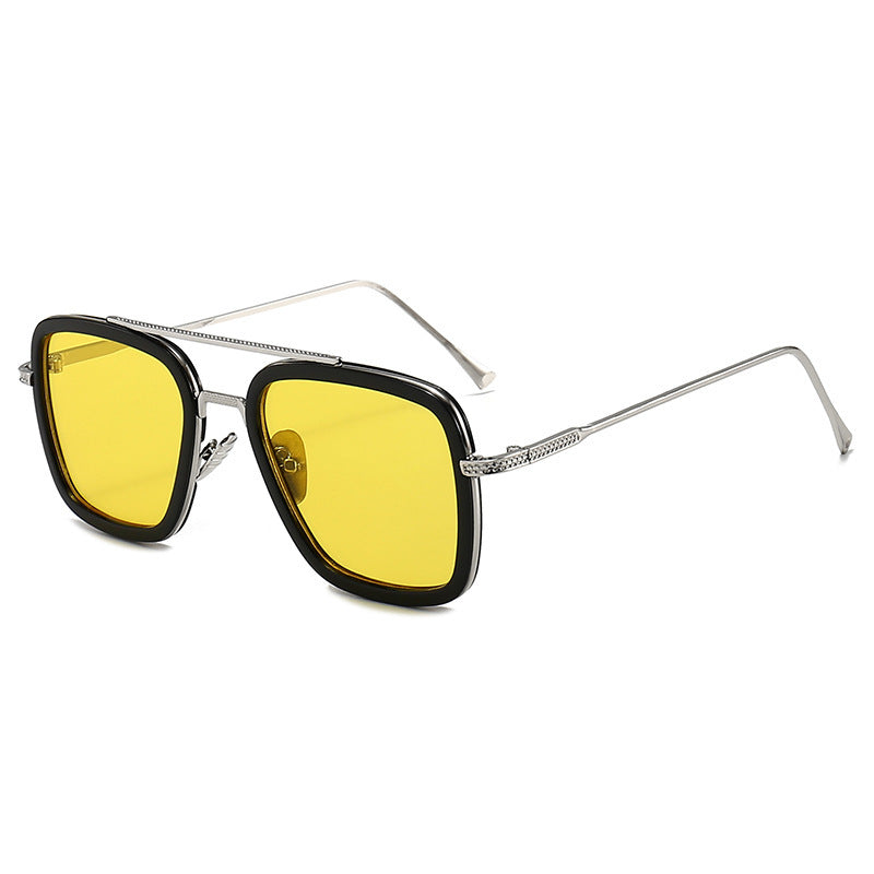 New Iron Man Sunglasses European and American Fashion Box Downey Same Sunglasses Mens Trendy Glasses Cross-border