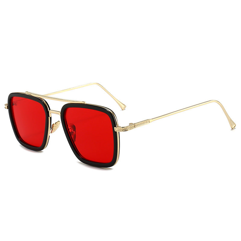 New Iron Man Sunglasses European and American Fashion Box Downey Same Sunglasses Mens Trendy Glasses Cross-border