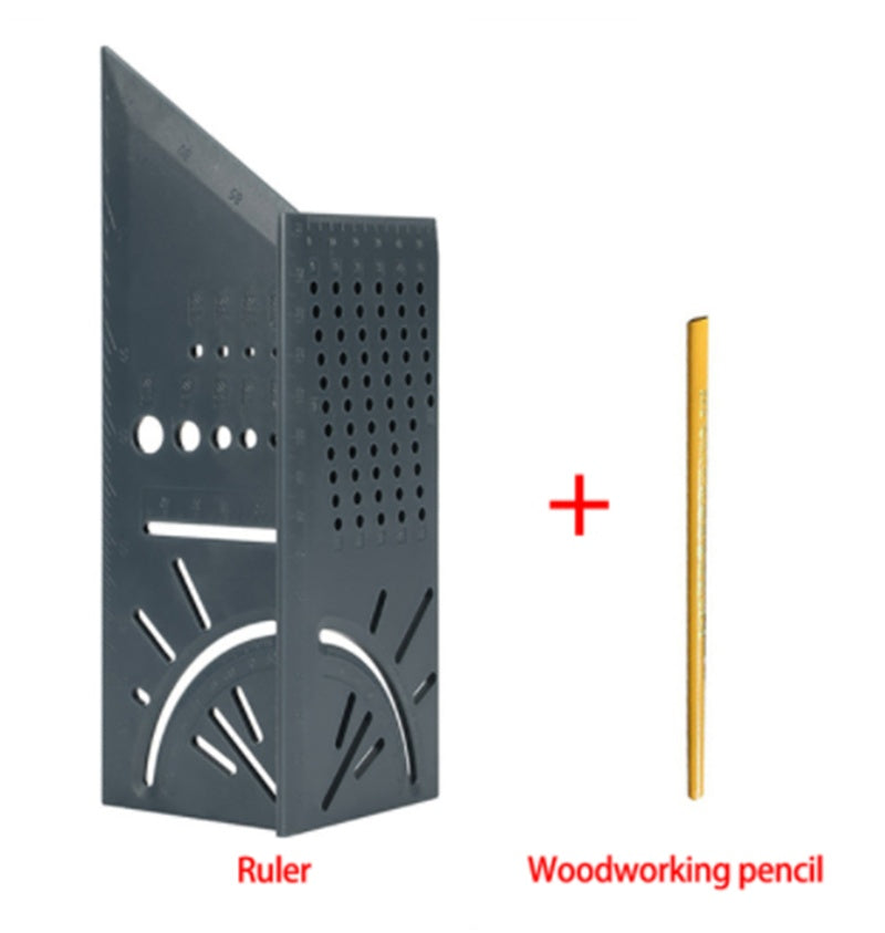 3D Woodworking Measuring Ruler 3D Angle Ruler Square Wood Measuring Tool