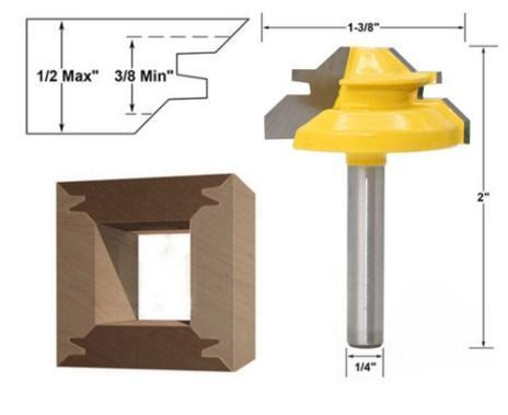 45 Degree Woodworking Tenon Cutter