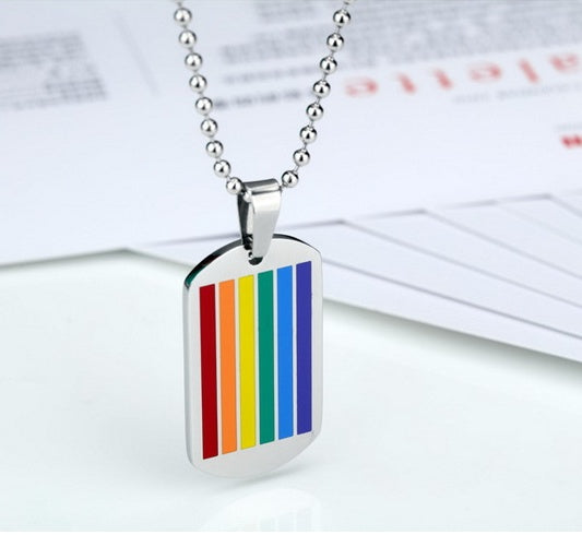 Pride Dog Tag Pendant
