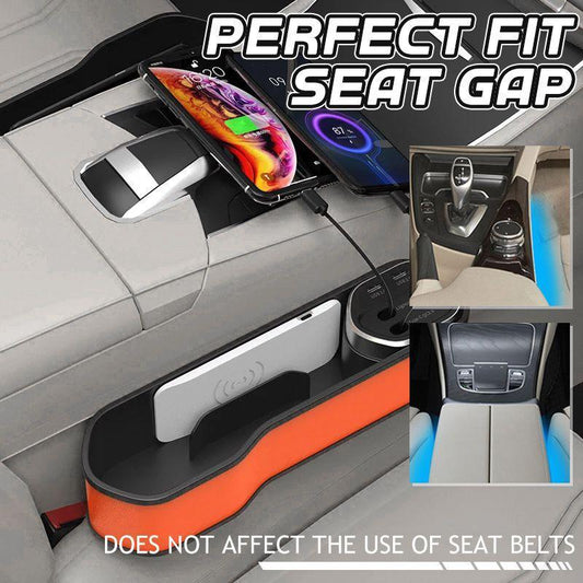 New Hot-selling Car Seat Slot Storage Box Wireless Charging