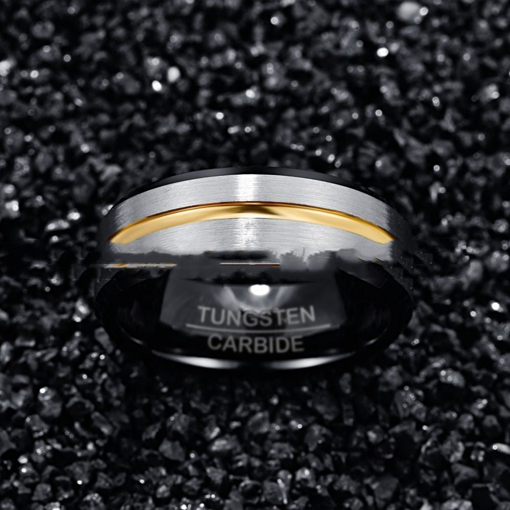 Frosted Surface Tungsten Ring Men