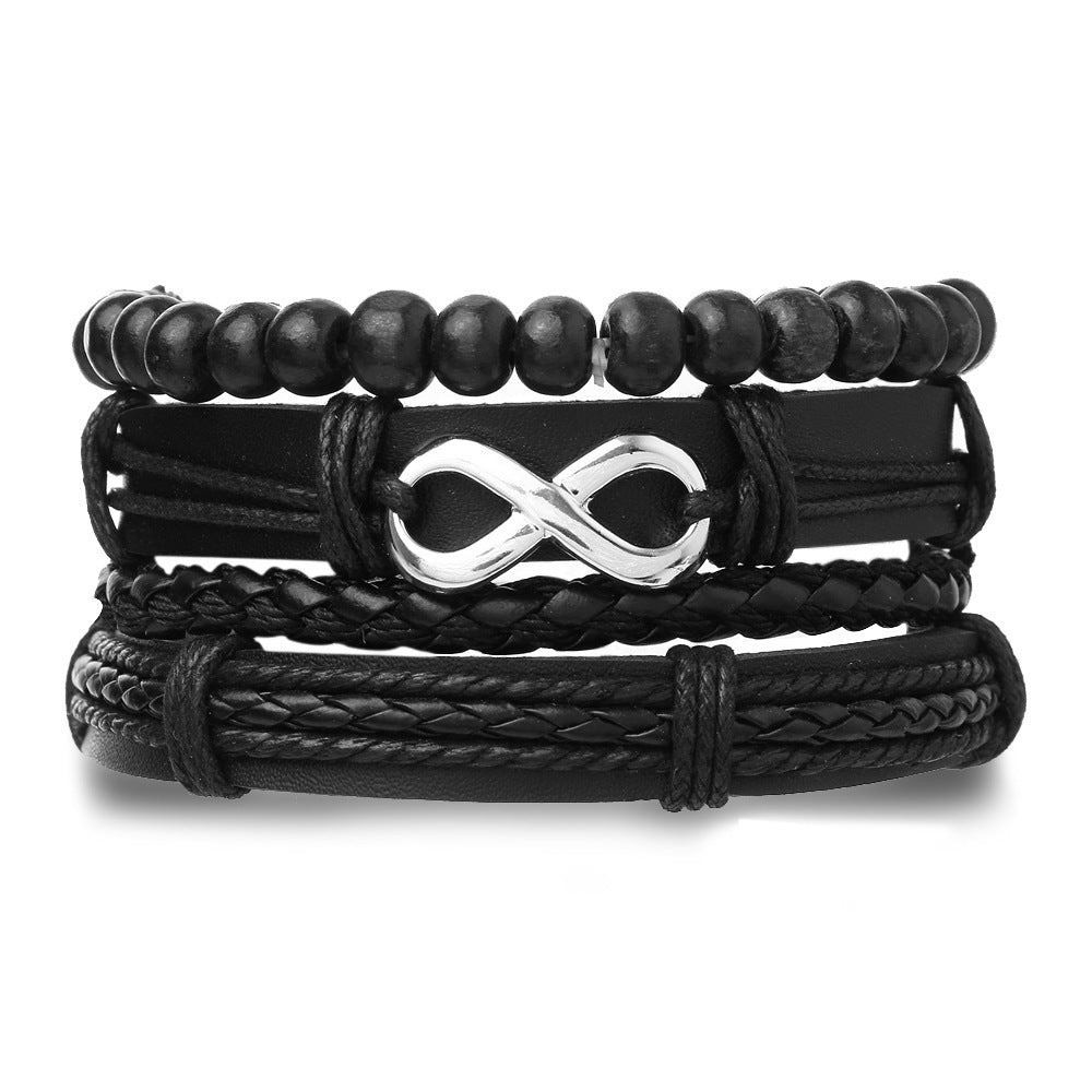 Men's Personality Fashion Multi-layer Woven Leather Bracelet