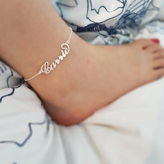 DIY name custom anklet