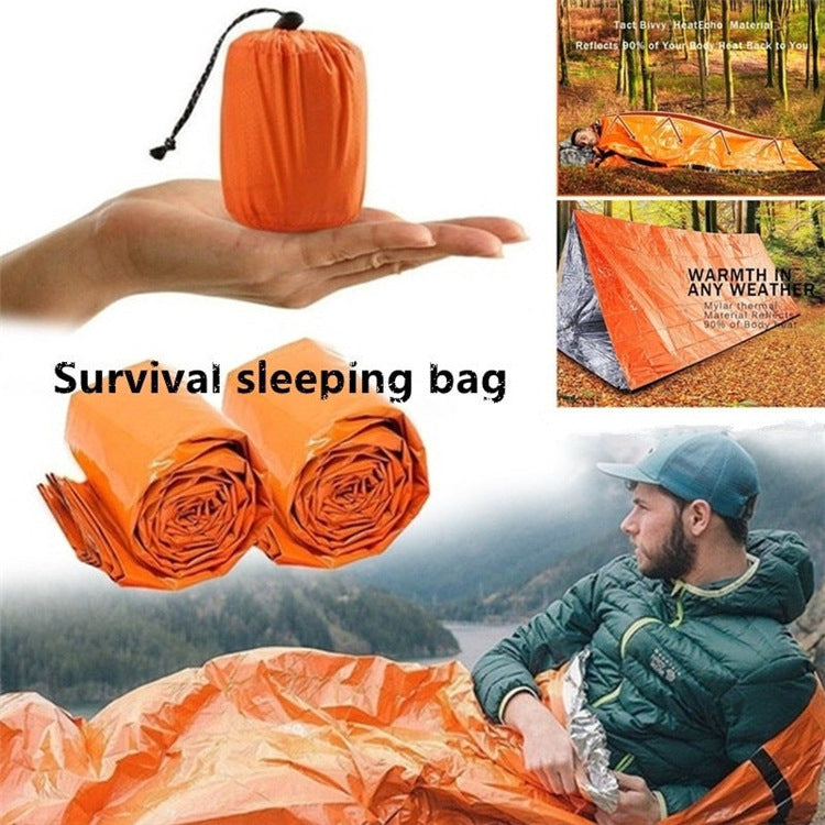 Outdoor Emergency Survival Sleeping Bag Portable Waterproof Reusable Blanket Camping Hiking Survival Rescue Thermal Blanket