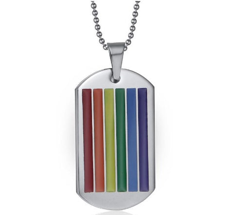 Pride Dog Tag Pendant