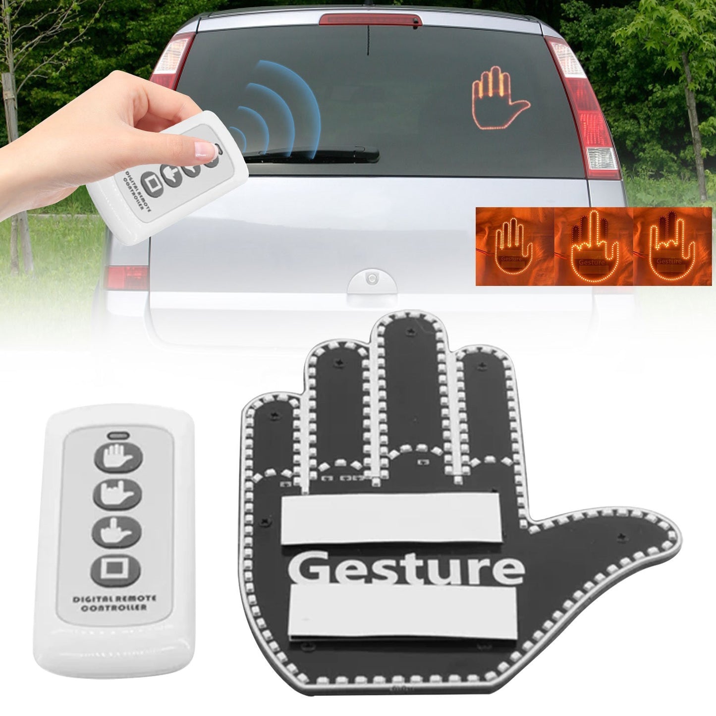 Car Finger Lights Gesture Light Car Multifunction Warning Light