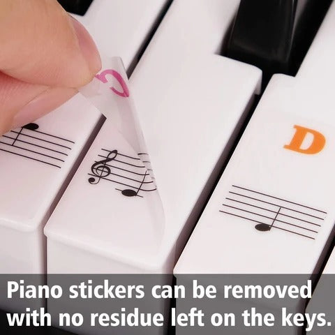 Piano Set Key Sticker Colorful Transparent