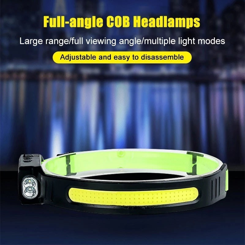 Silicone Sensor Headlamp Type-C Rechargeable Outdoor