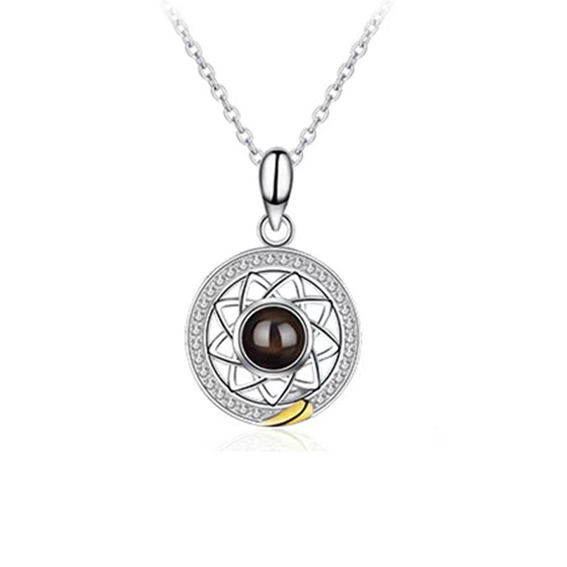 Sun Moon Simple Custom Pendant Clavicle Chain