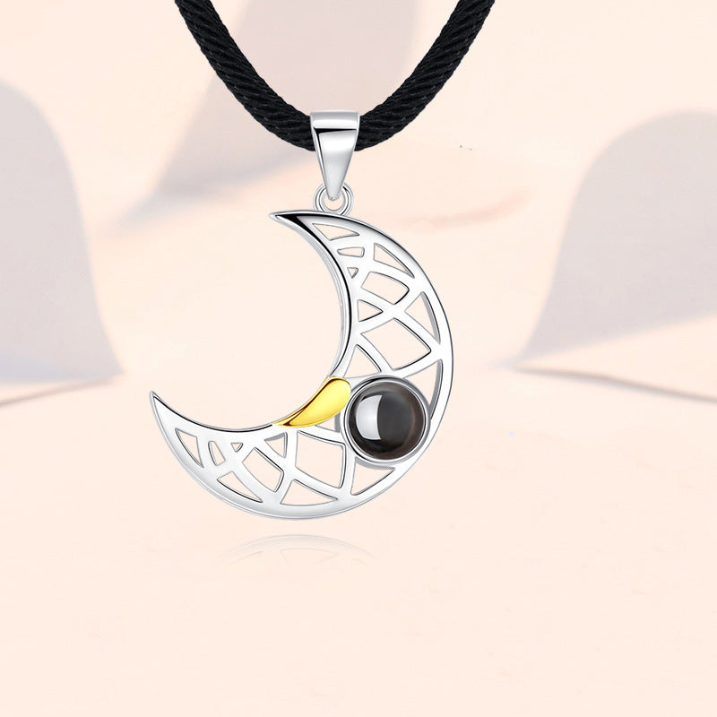 Sun Moon Simple Custom Pendant Clavicle Chain