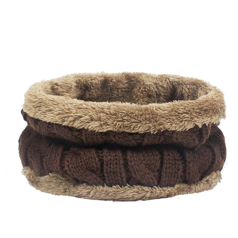 Autumn Winter Hats And Scarves For Men And Women With Velvet Thick