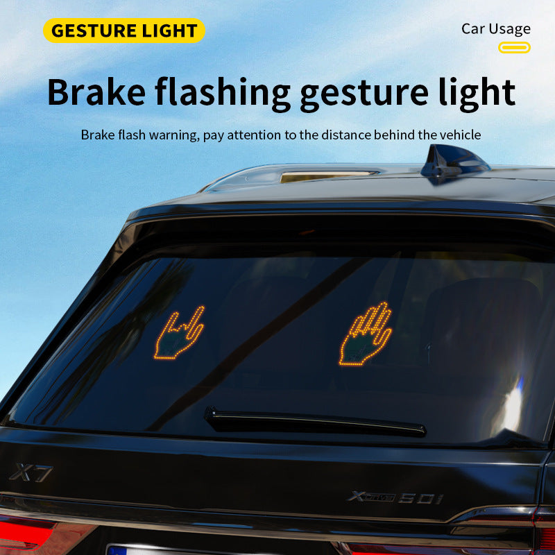 Car Finger Lights Flashing LED Gesture Warning Light