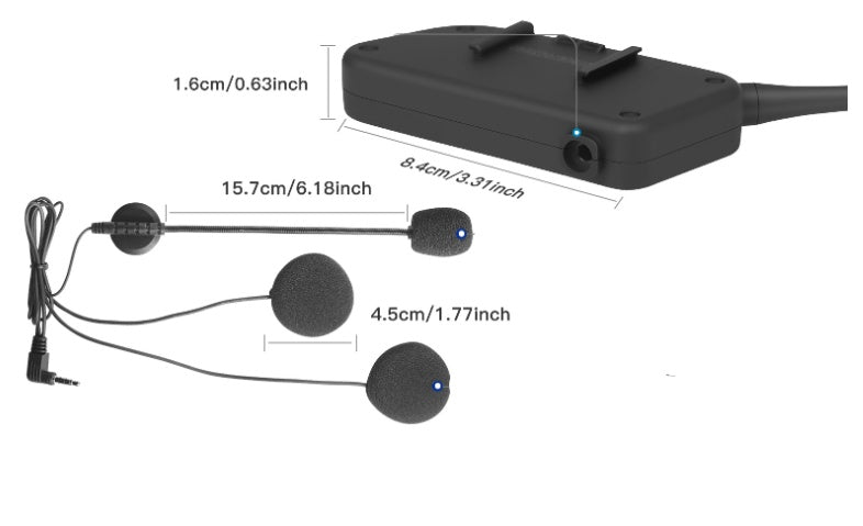 800m All Five Motorcycle Helmet Bluetooth Intercom V6pro Single Pack