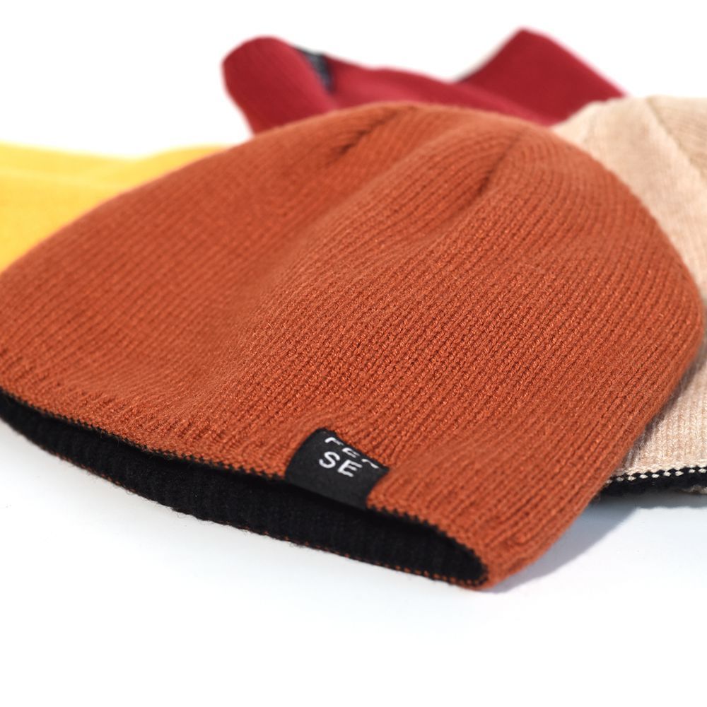 Knitted Woolen Hats For Men And Women Wear All-match On Both Sides