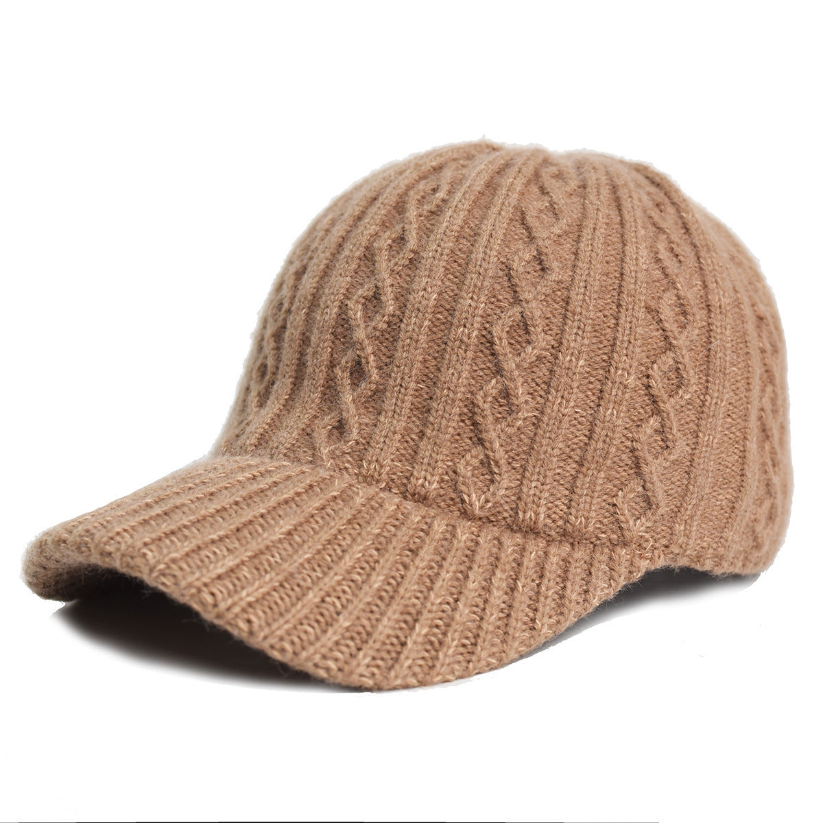 Knitting Wool Baseball Cap Korean Warm Solid Color Light Plate Peaked Cap