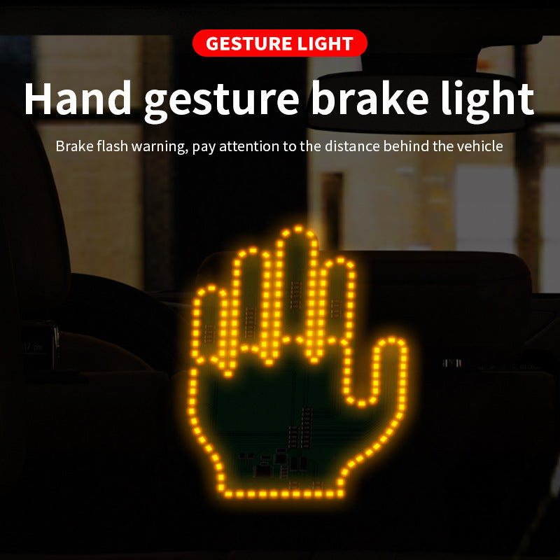 Car Finger Lights Flashing LED Gesture Warning Light